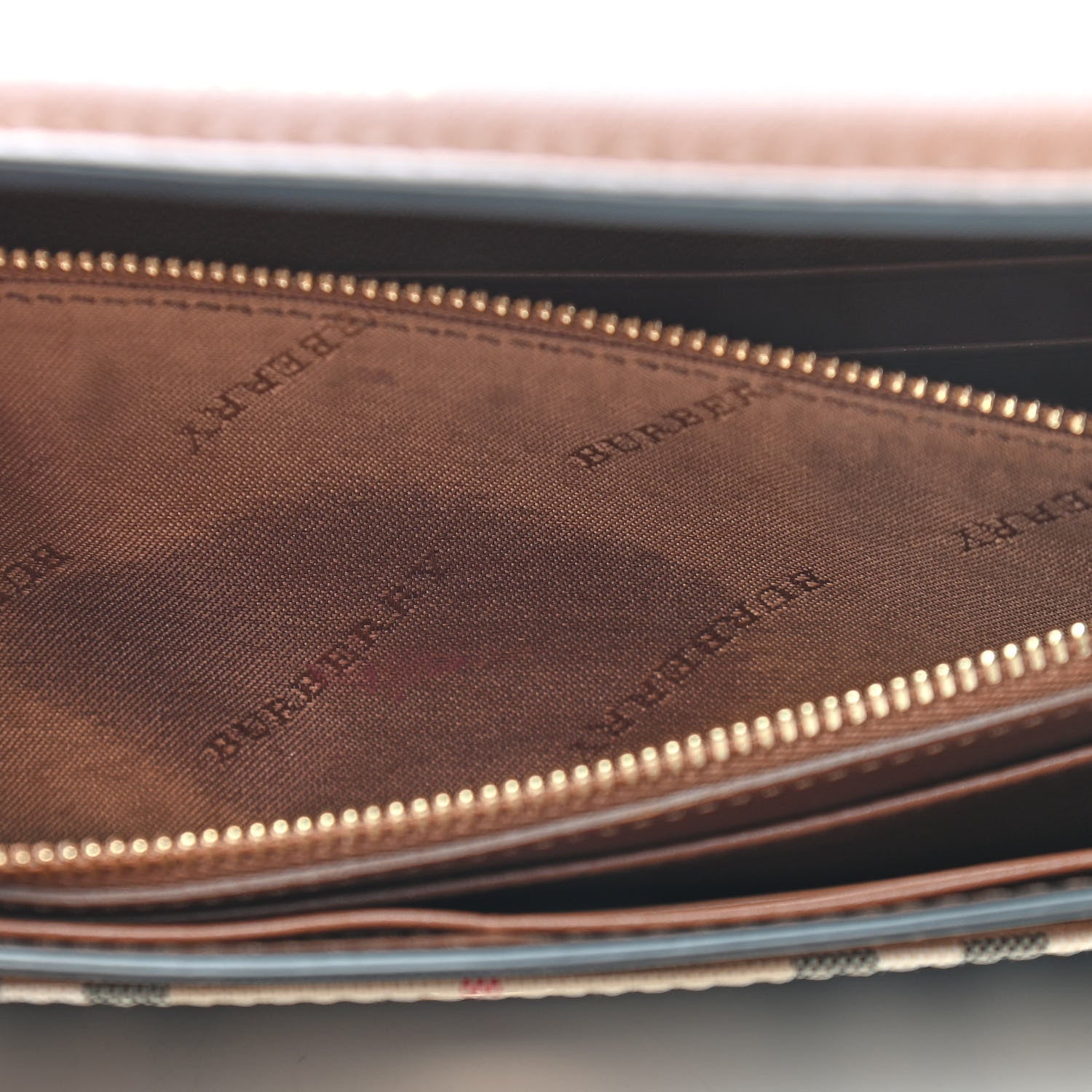 Burberry Calfskin Horseferry Check Henley Wallet On Chain Tan 14 of 14