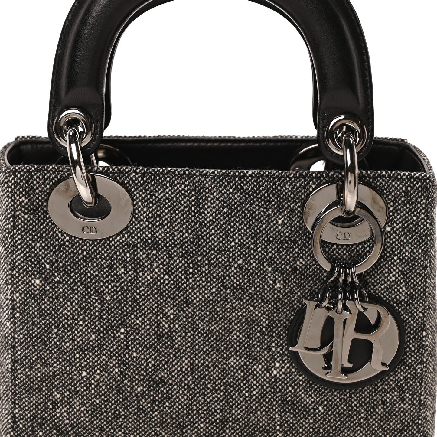 Tweed Mini Lady Dior Black