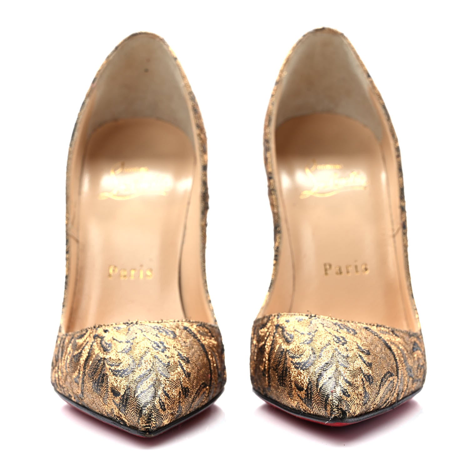 Christian Louboutin Brocade So Kate 100 35.5 Bronze 2 of 8