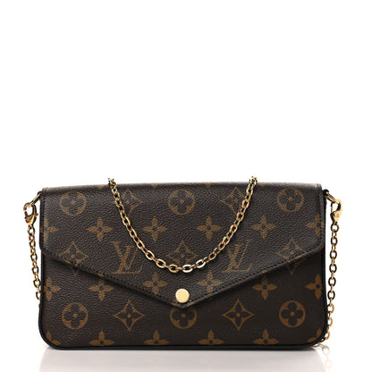 Louis Vuitton Monogram Pochette Felicie Chain Wallet Fuchsia 3 of 9