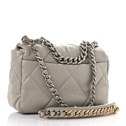 Chanel Goatskin Quilted Medium Chanel 19 Flap Grey 4 of 15