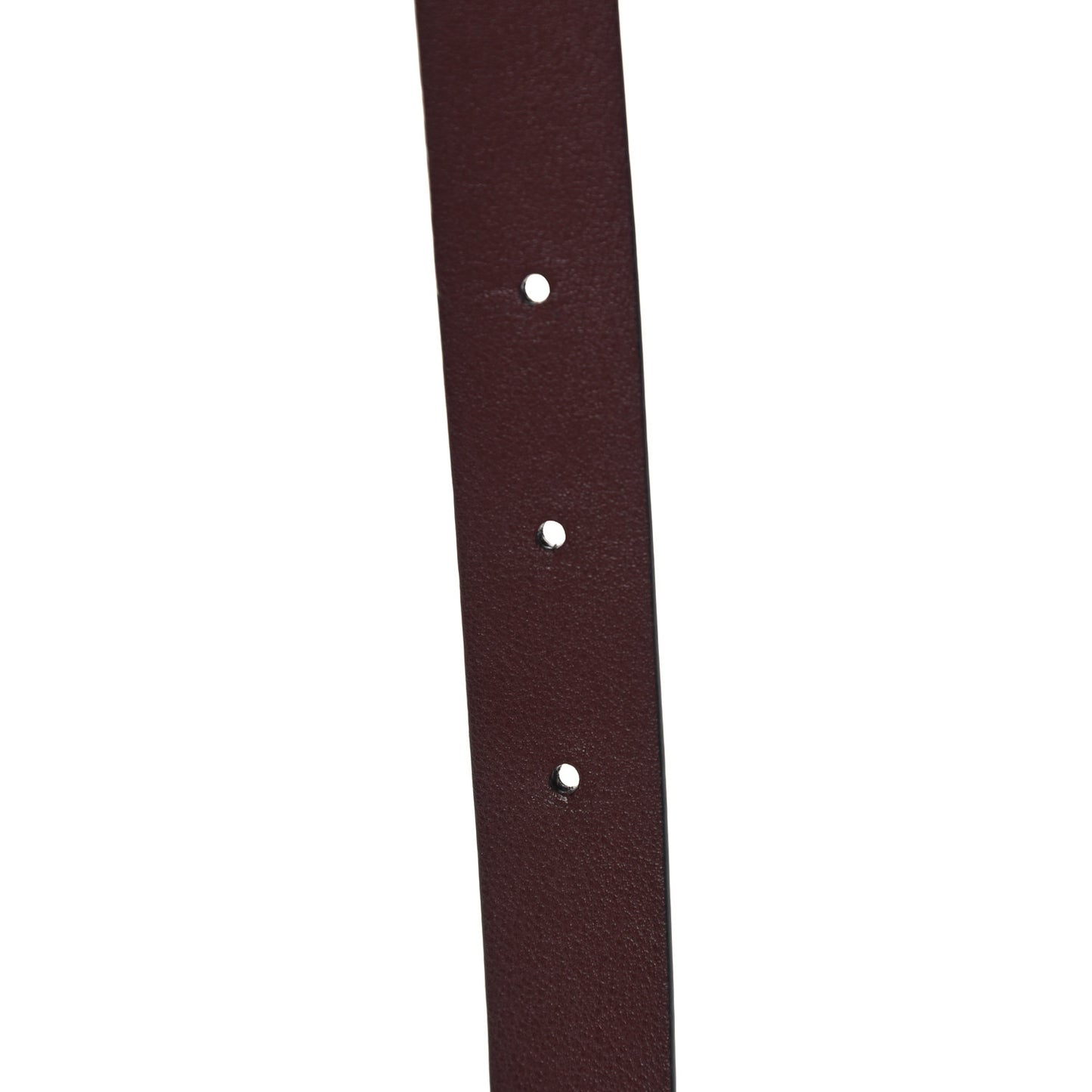Patent Calfskin Logo Skinny Belt 75 30 Black