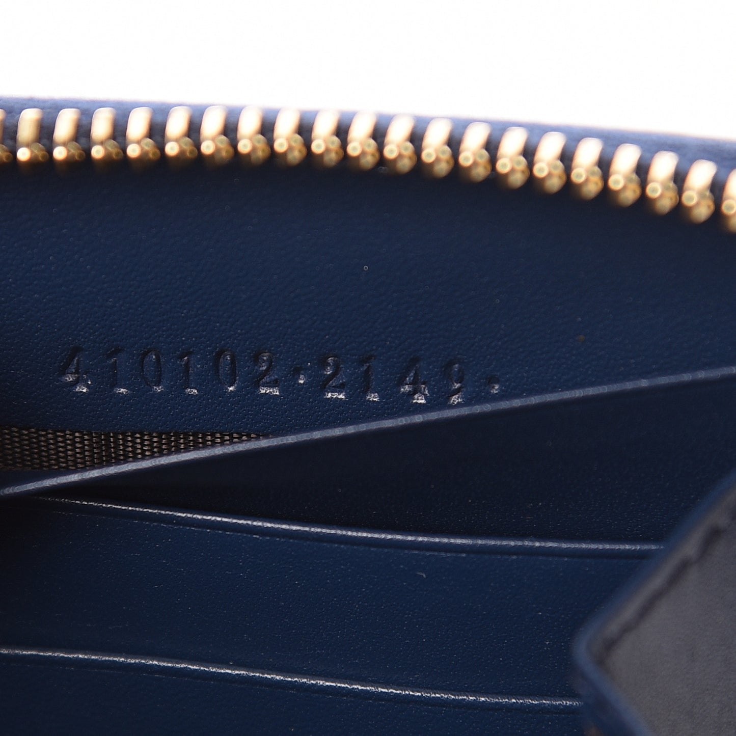 Guccissima Zip Around Wallet Blue