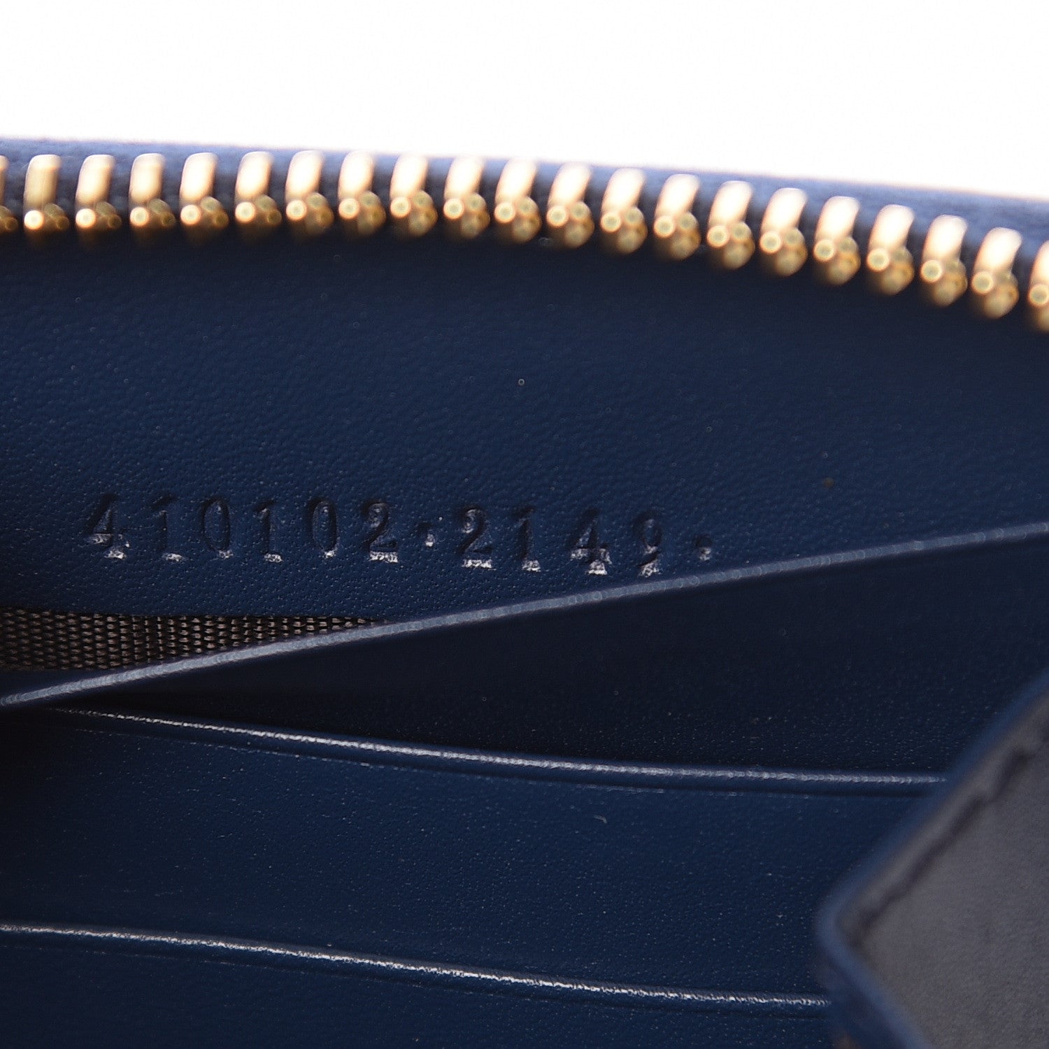 Gucci Guccissima Zip Around Wallet Blue 7 of 8