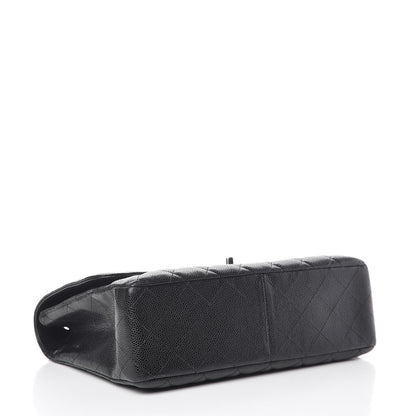 Chanel Caviar Quilted Jumbo Single Flap Black 4 of 11