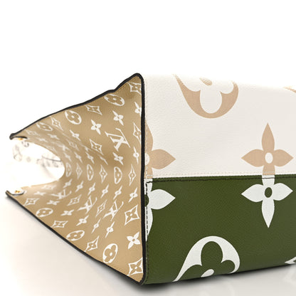 Louis Vuitton Monogram Giant Onthego GM Kaki Beige 9 of 10
