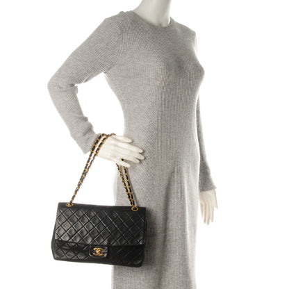 Chanel Lambskin Quilted Medium Single Flap Black 2 of 8