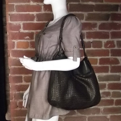 Bottega Veneta Nappa Intrecciato Shoulder Bag Ebano Nero 2 of 12