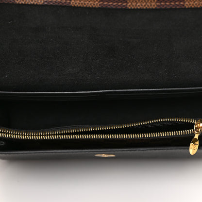 Louis Vuitton Damier Ebene Vavin Chain Wallet Black 5 of 9
