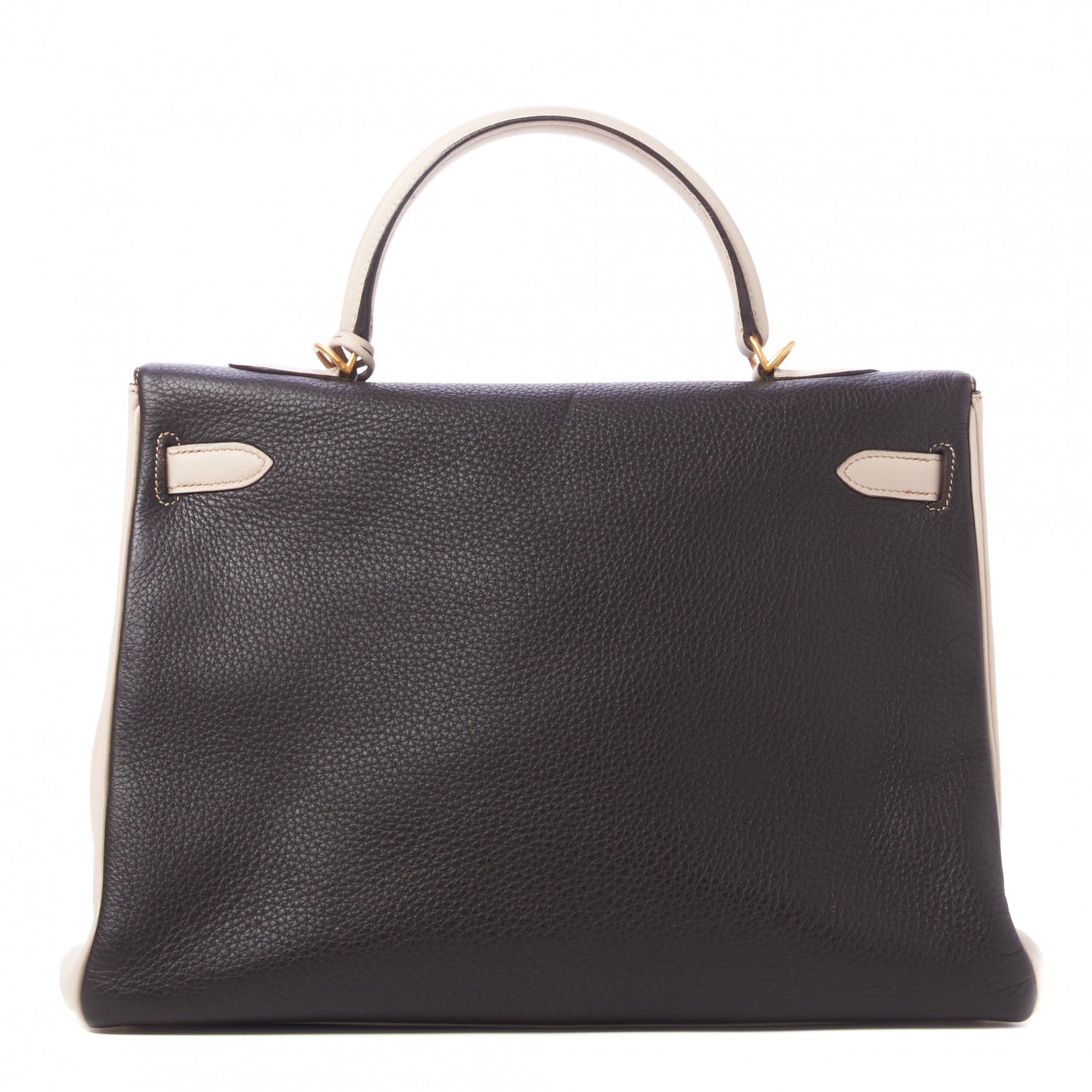 Taurillon Clemence Tri-Color Kelly Retourne 35 Tabac Camel Ebene Parchemin