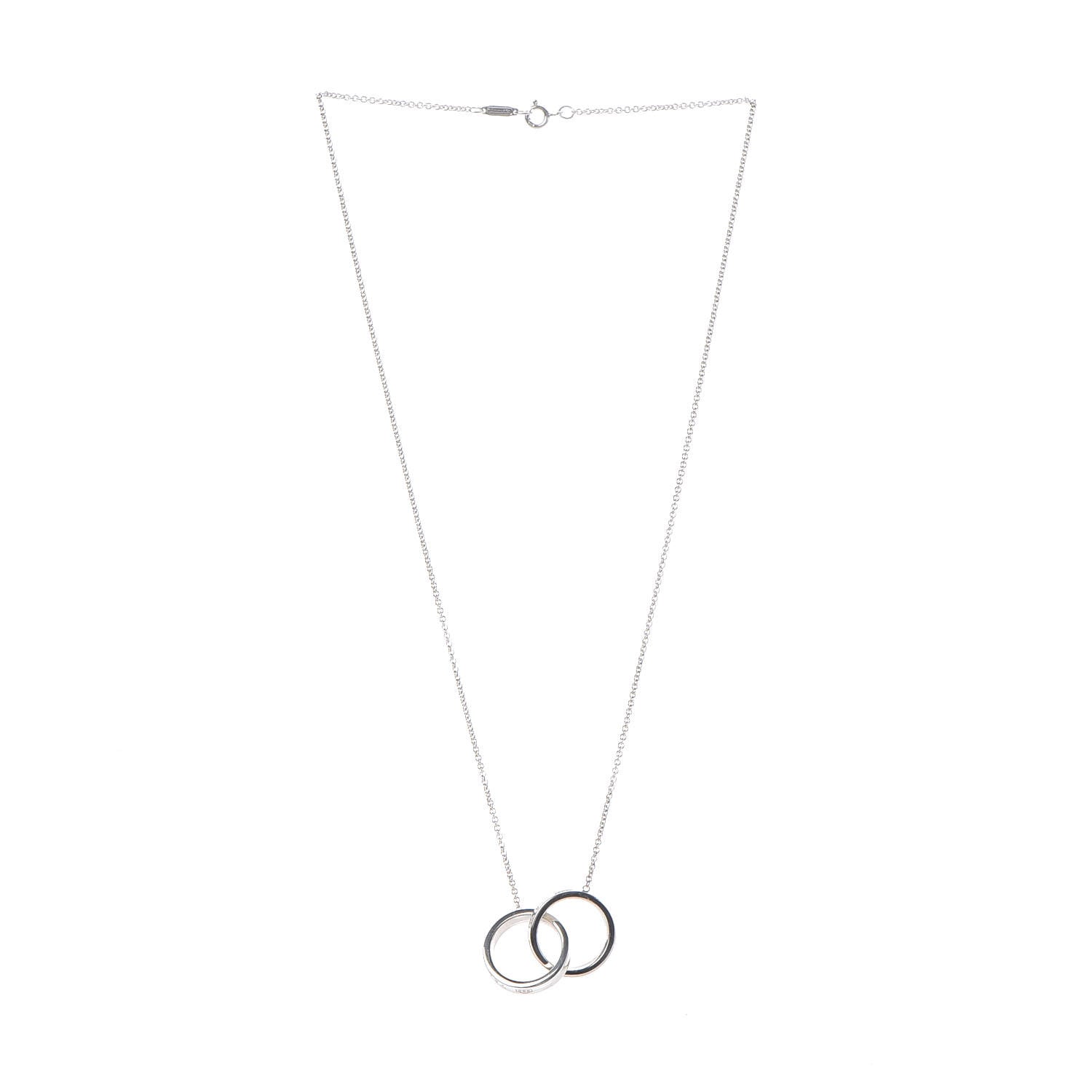 Tiffany Sterling Silver 1837 Interlocking Circles Pendant Necklace 3 of 7