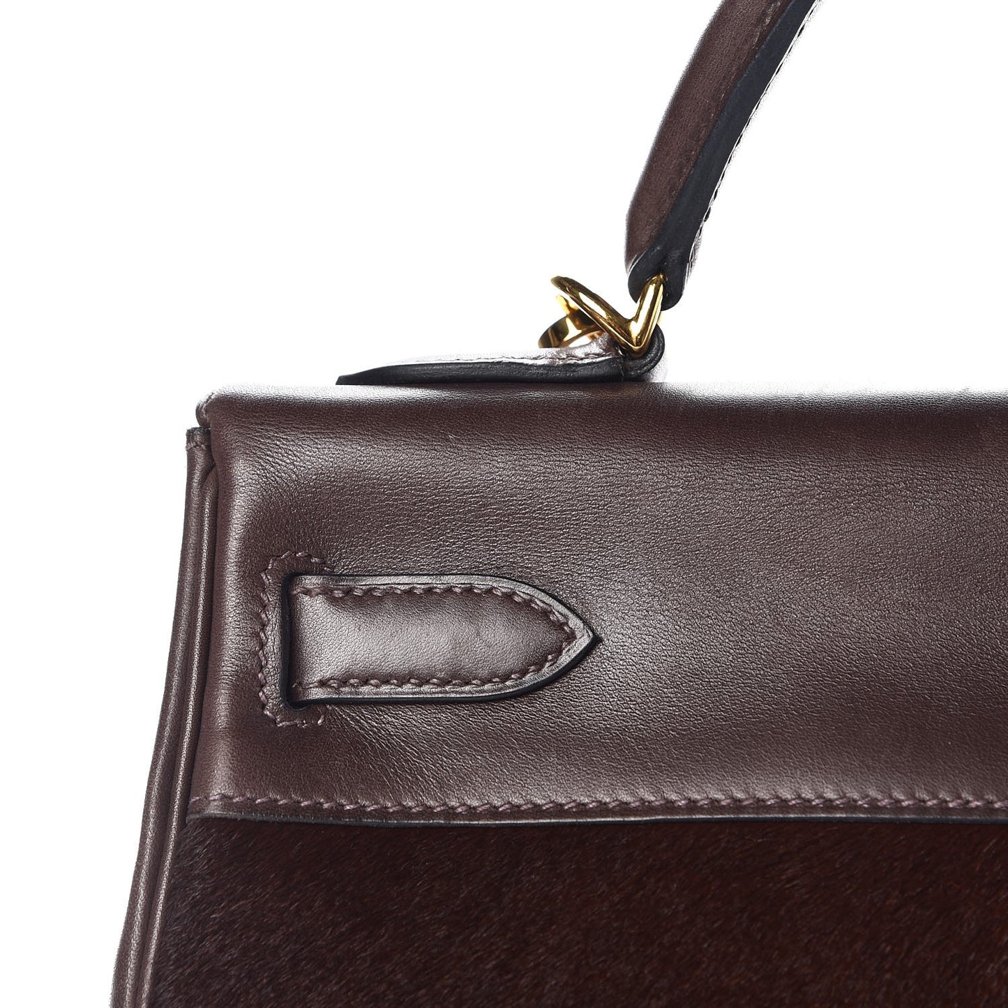 Pony Hair Swift Kelly Retourne 32 Chocolate