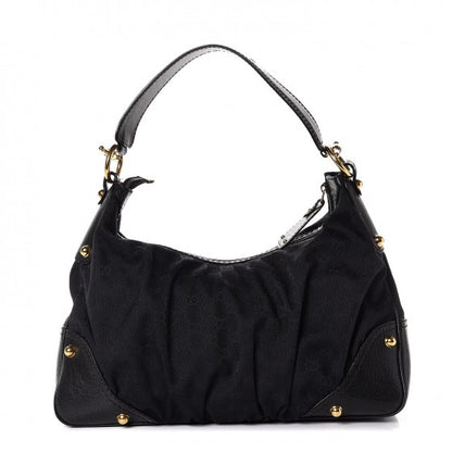 Gucci Monogram Medium Jockey Hobo Black 1 of 8