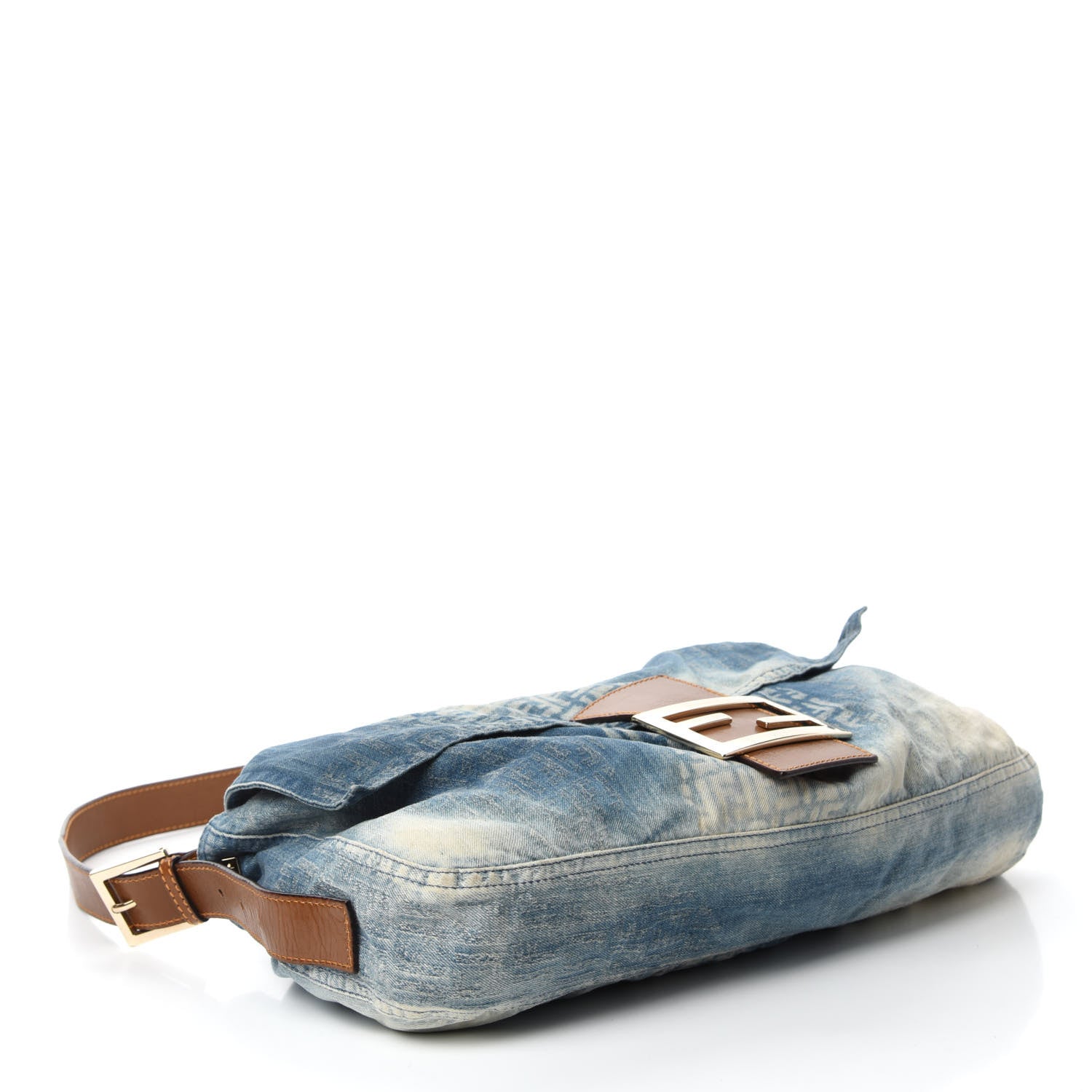 Fendi Denim Zucchino Baguette Blue 4 of 11