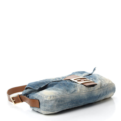 Fendi Denim Zucchino Baguette Blue 4 of 11