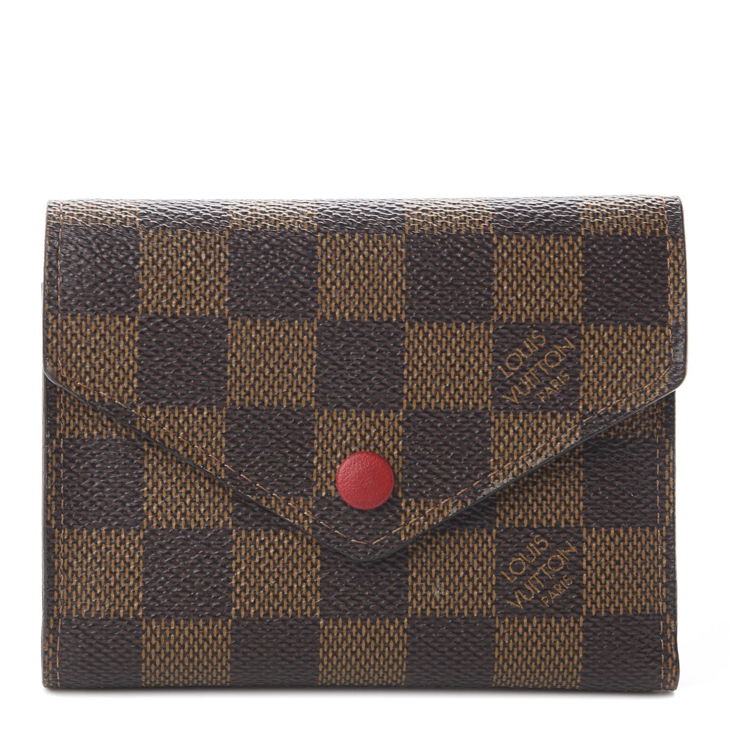 Damier Ebene Victorine Wallet Red