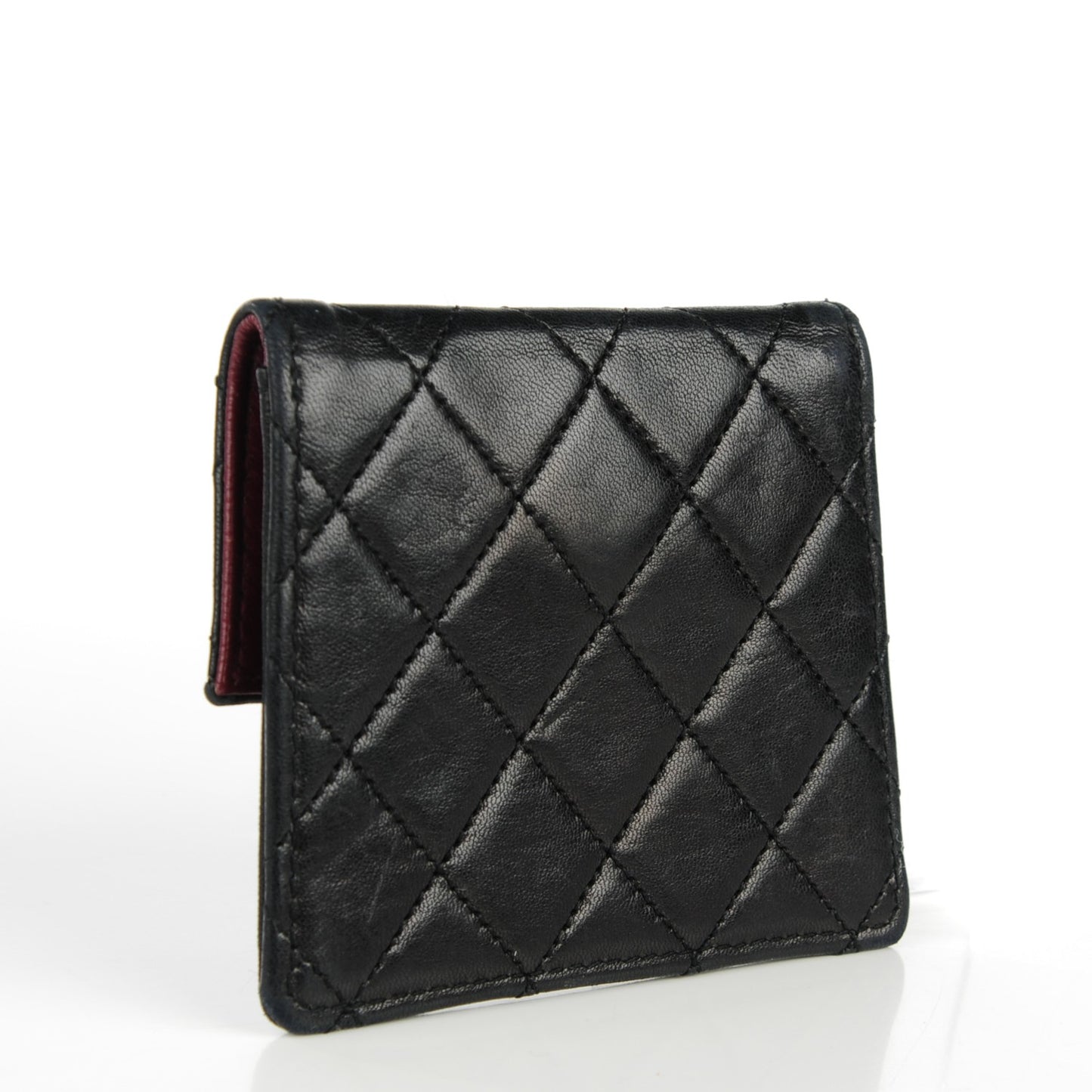 Lambskin Quilted Coin Purse Black