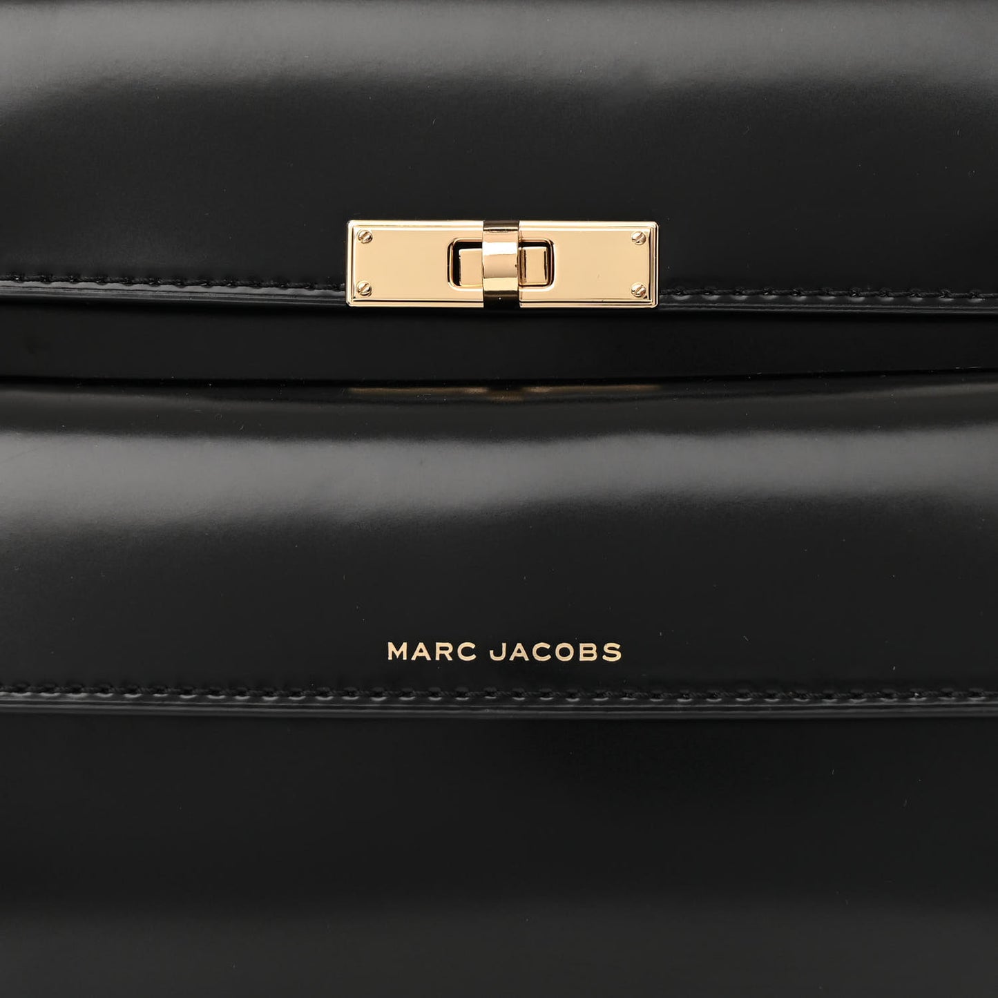 Shiny Calfskin Uptown Shoulder Bag Black