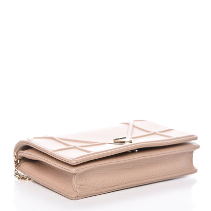 Christian Dior Grained Calfskin Diorama Wallet on Chain Pouch Nude 4 of 17