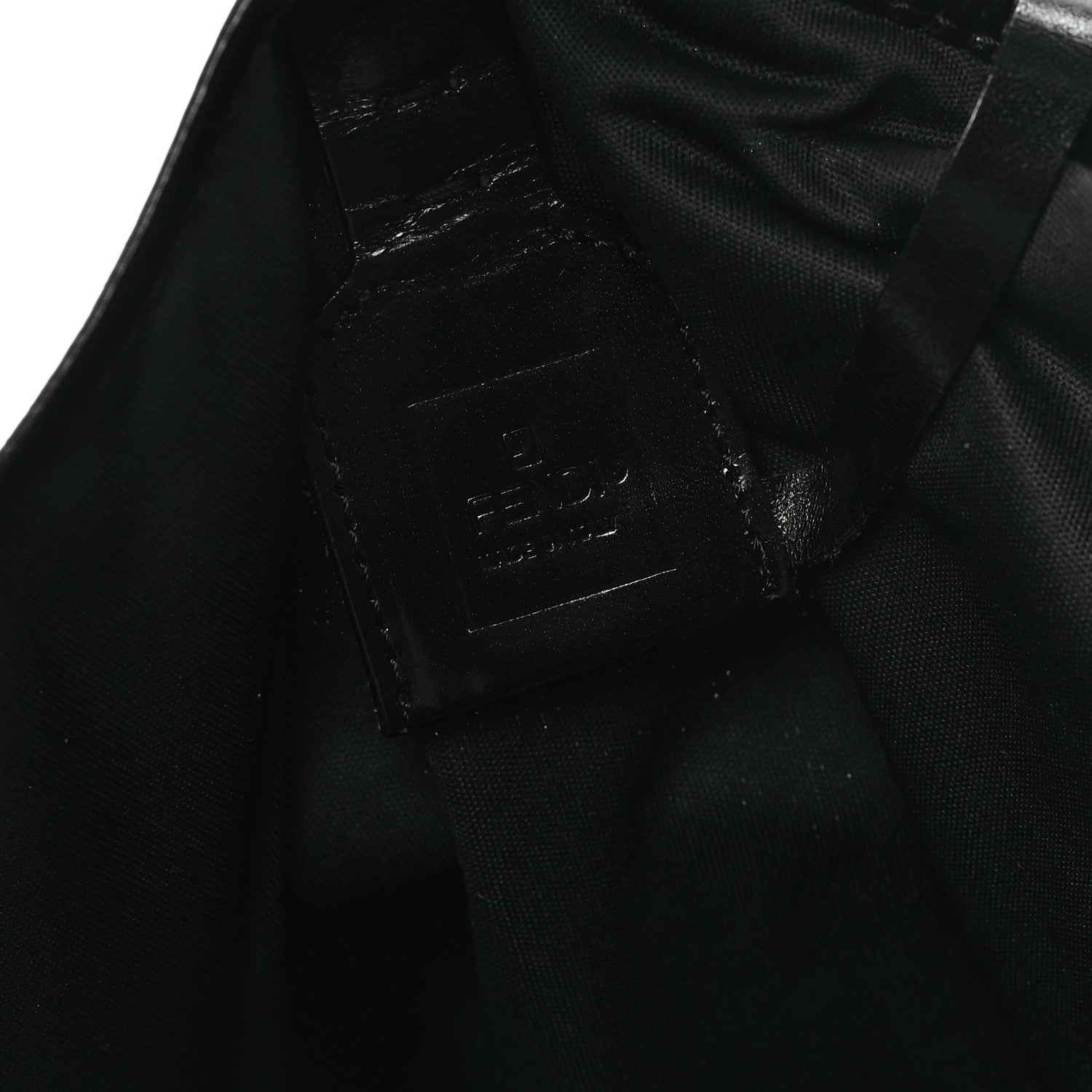 Fendi Nylon Zucca Medium Roll Tote Black 7 of 12