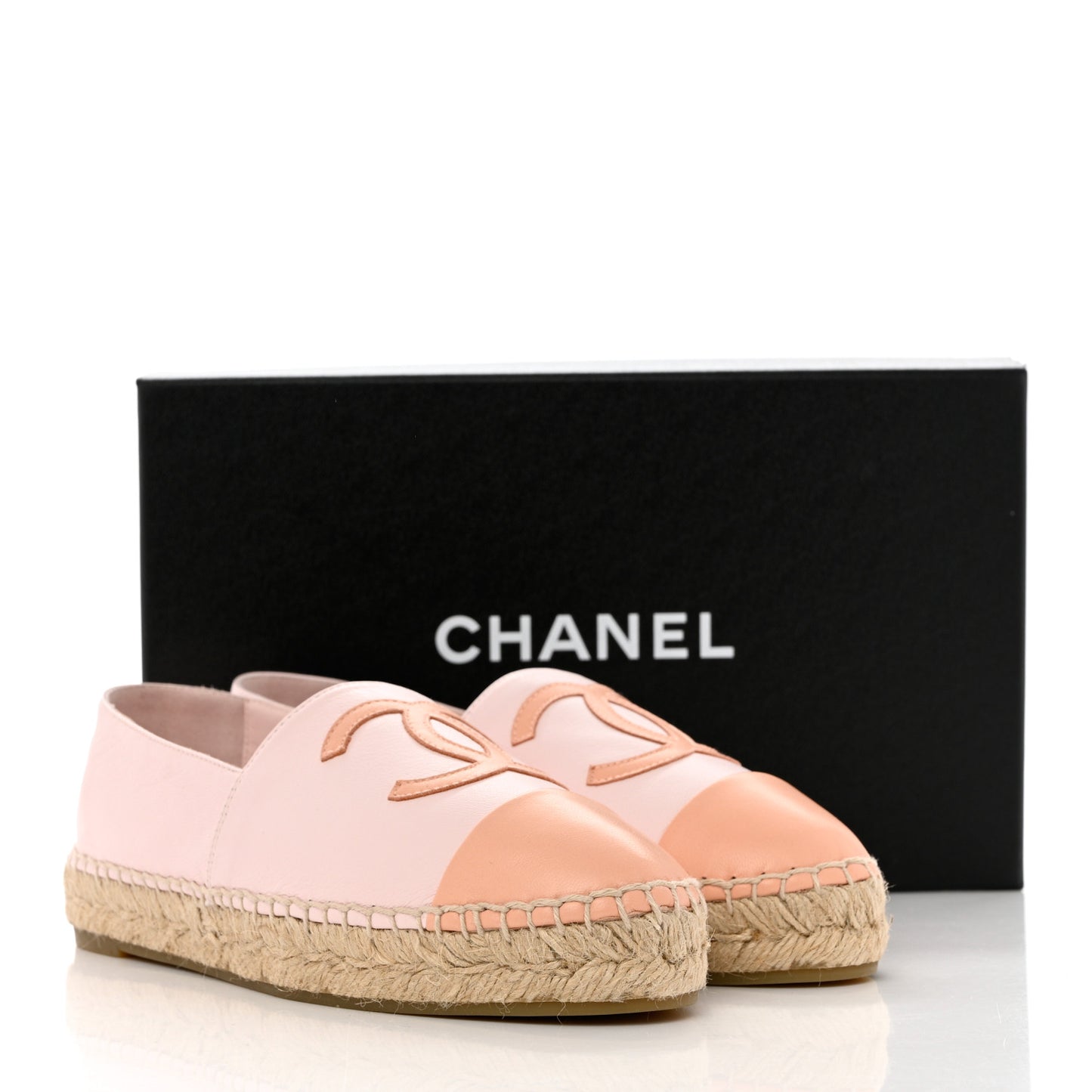 Lambskin CC Espadrilles 39 Light Pink