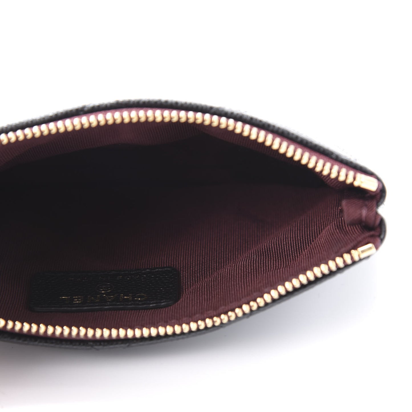 Caviar Quilted Small Cosmetic Case Black