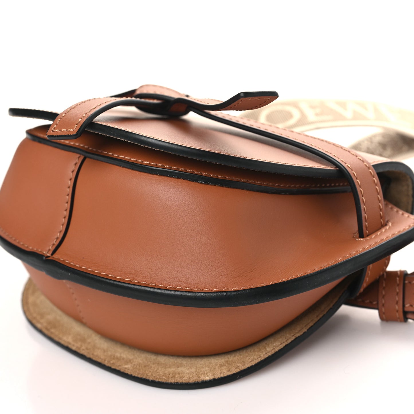 Calfskin Jacquard Mini Gate Dual Bag Tan