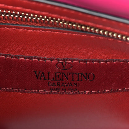 Valentino Garavani Suede Medium Rockstud Spike Shoulder Bag Bright Fuxia 6 of 8