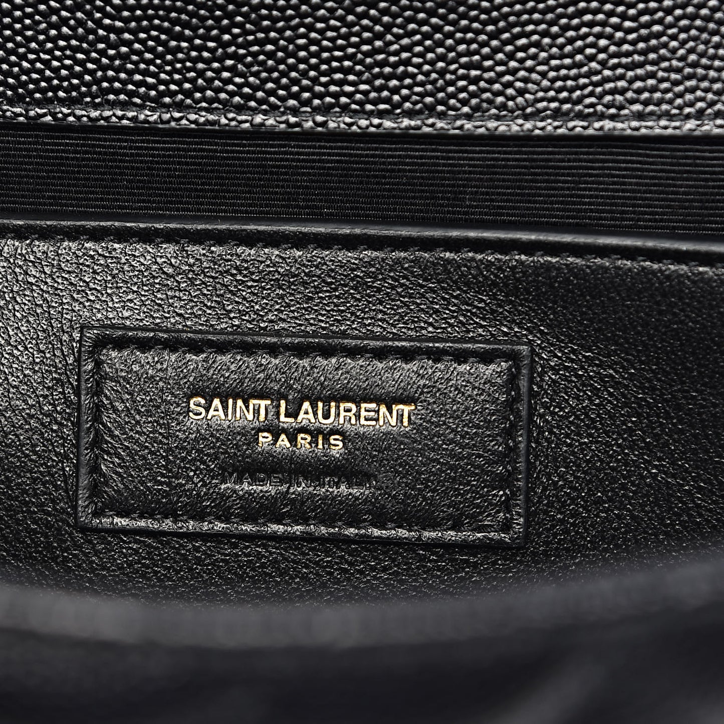 Grain De Poudre Textured Mixed Matelasse Triquilt Medium Monogram Satchel Black