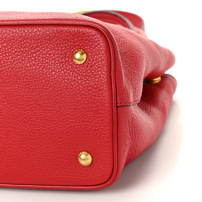Prada Vitello Daino Shoulder Bag Rosso 8 of 8