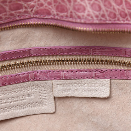 Nancy Gonzalez Crocodile Woven Shoulder Bag Pink 9 of 11