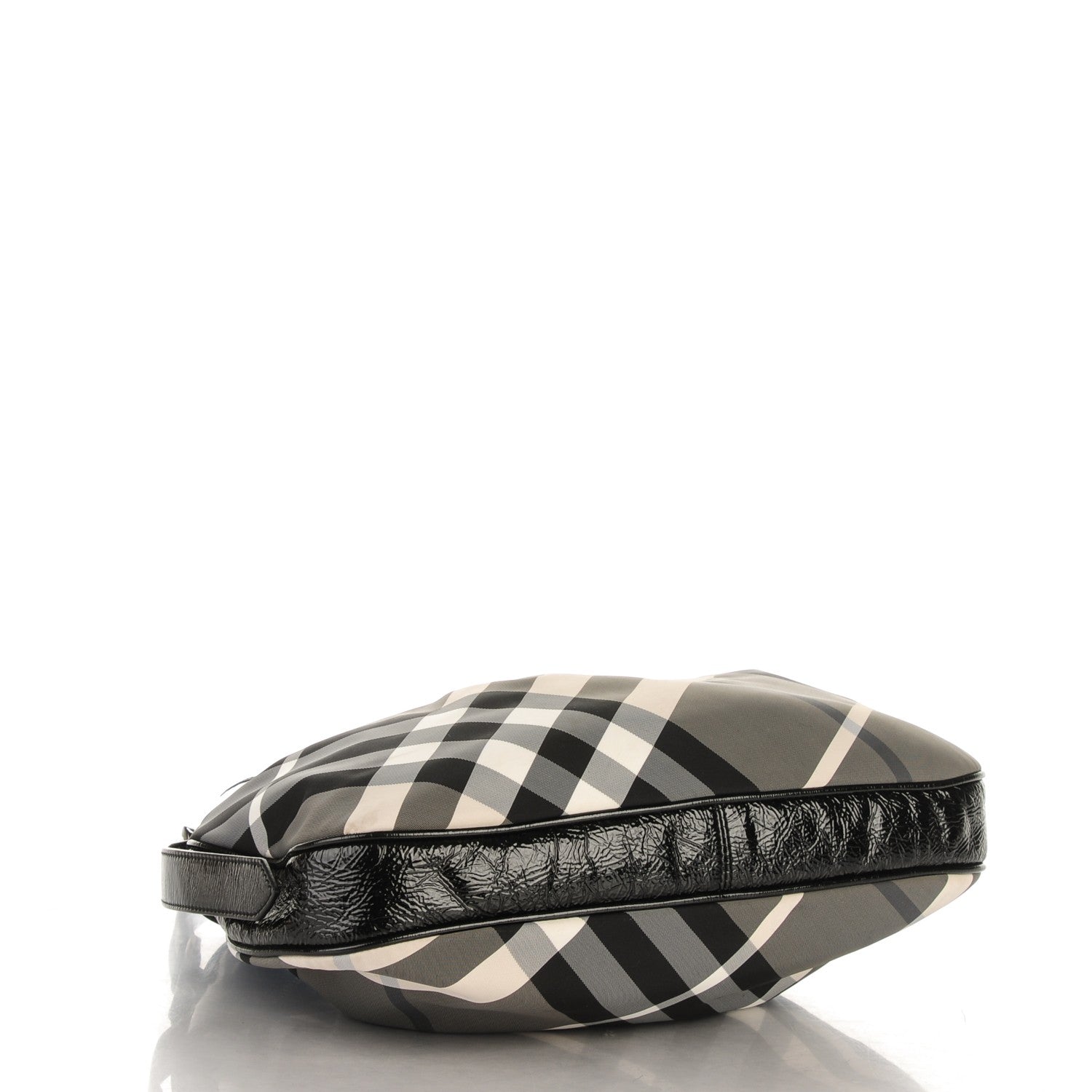 Burberry Beat Check Small Brooklyn Hobo Black 4 of 7