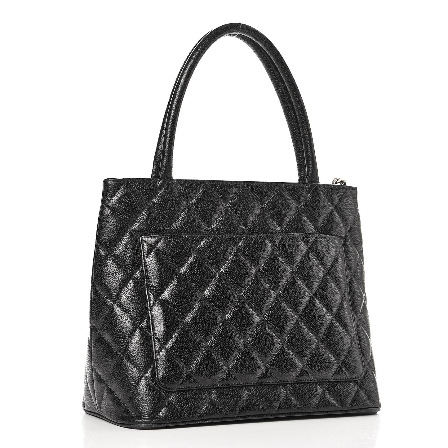 Caviar Quilted Medallion Tote Black