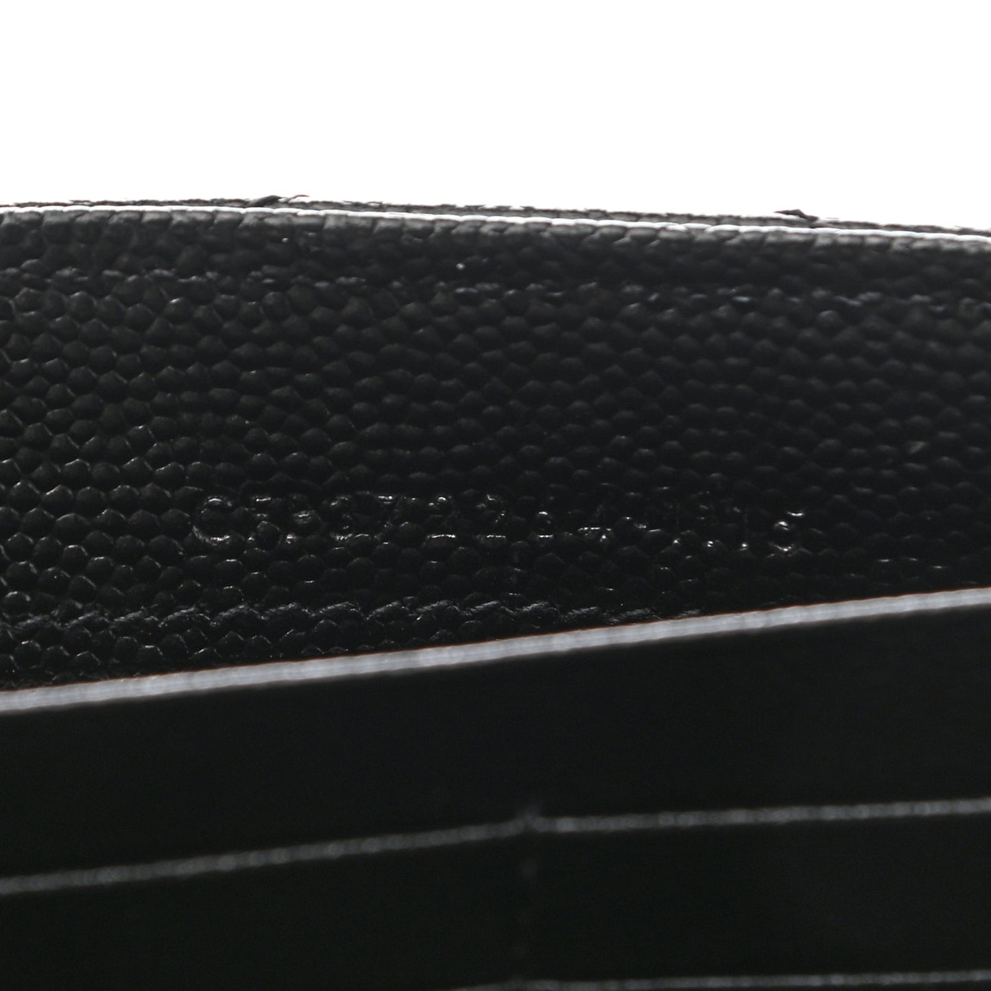 Grain De Poudre Matelasse Chevron Monogram Flap Wallet Black