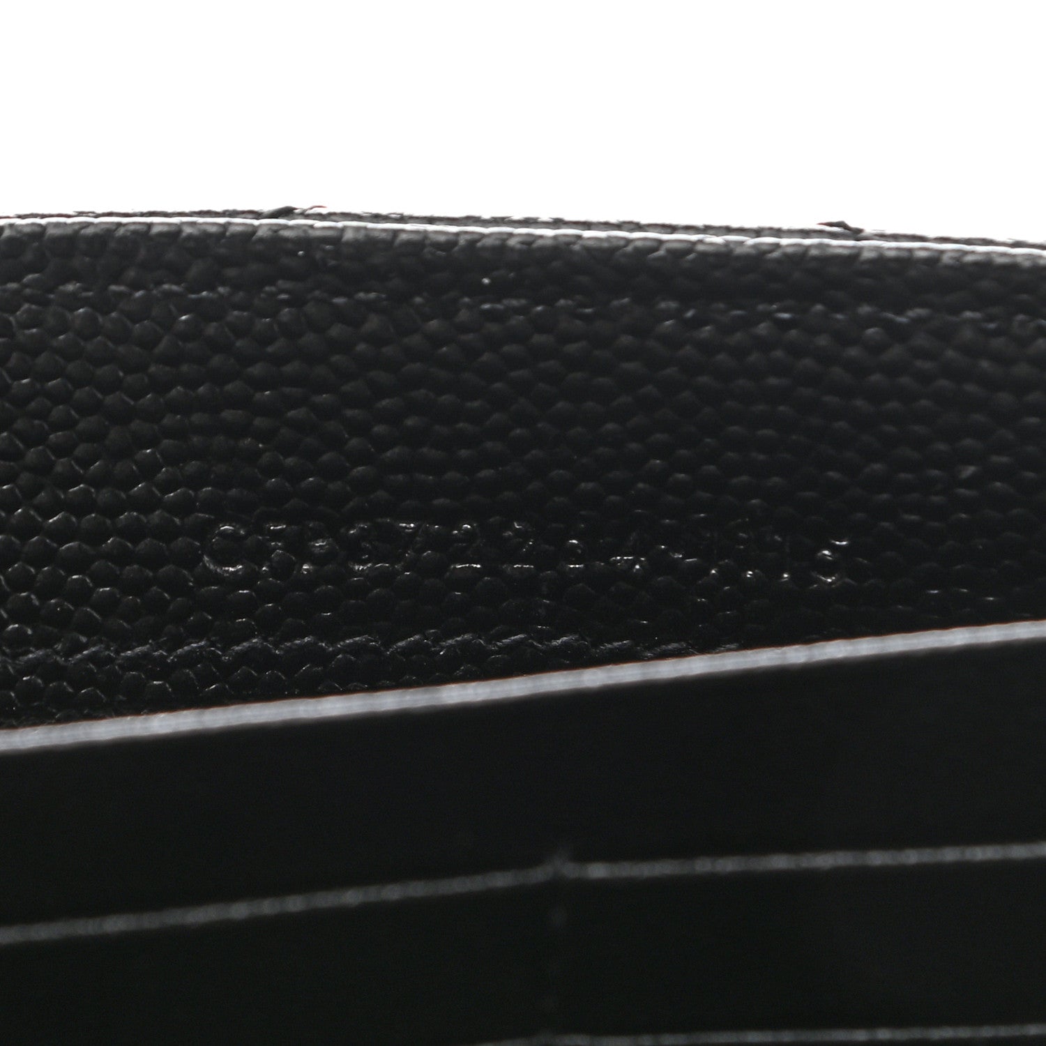 Saint Laurent Grain De Poudre Matelasse Chevron Monogram Flap Wallet Black 8 of 9