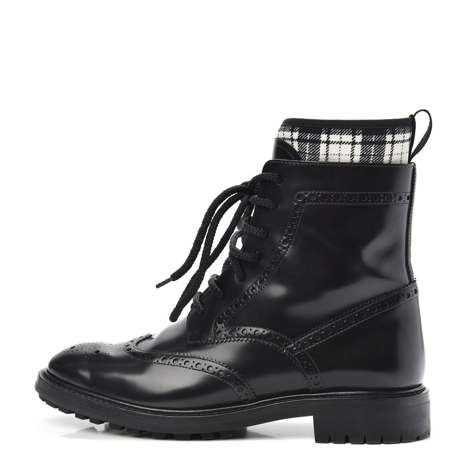 Christian Dior Calfskin D-Order Low Boot 39.5 Black White 1 of 9