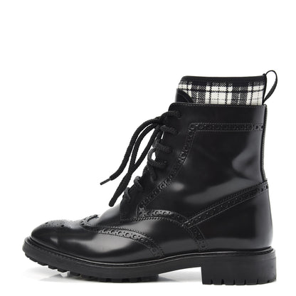 Christian Dior Calfskin D-Order Low Boot 39.5 Black White 1 of 9