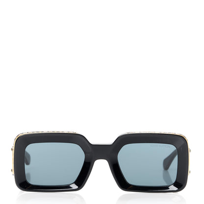 Louis Vuitton X NIGO Acetate 1.1 Zillionaires Sunglasses Z1591W Black 2 of 8