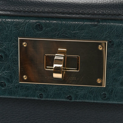 Hermes Evercolor Ostrich Touch 21 24/24 Vert Rousseau Vert Cypress 12 of 14