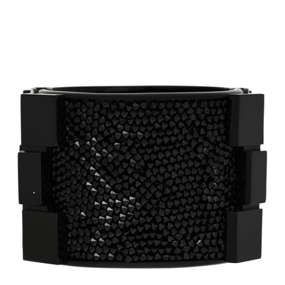 Chanel Plexiglass Crystal Lego Boy Cuff Black 3 of 6
