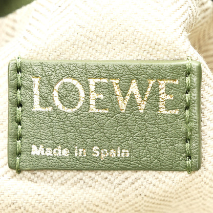 Loewe Jacquard Anagram Calfskin Mini Flamenco Knot Clutch Avocado Green 6 of 9