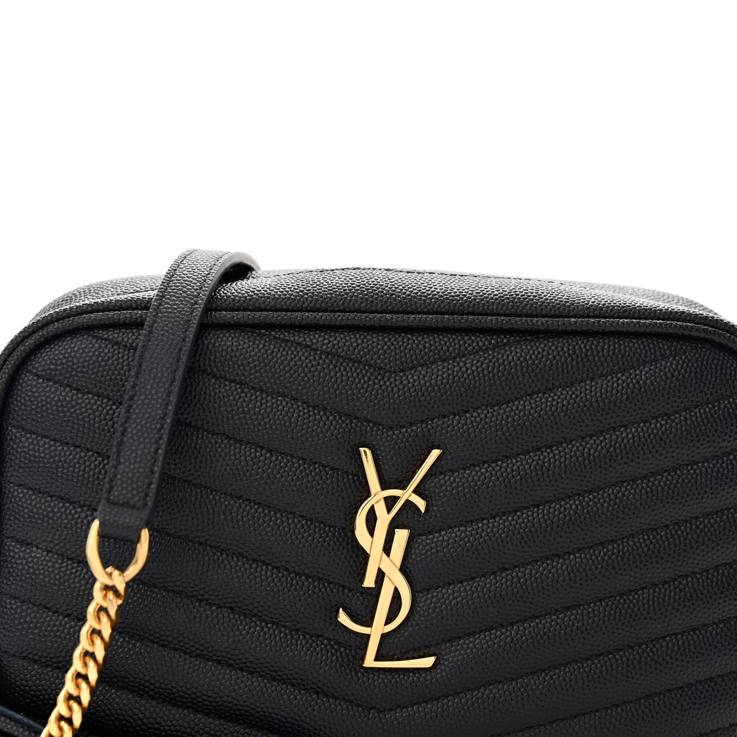 Grain De Poudre Matelasse Monogram Mini Lou Camera Bag Black