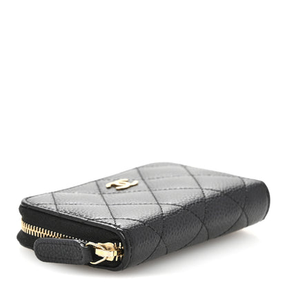 Chanel Caviar Quilted Zip Coin Purse Black 4 of 9