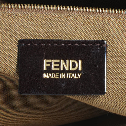 Fendi Zucca Cuoio Lucido Chef Hobo Tobacco Moro 6 of 8