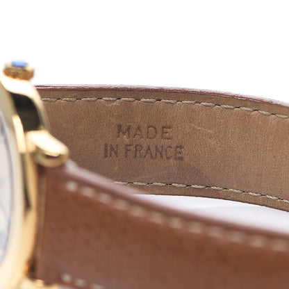 Cartier Sterling Silver Vermeil Calfskin 33mm Must De Quartz Watch Brown 5 of 7
