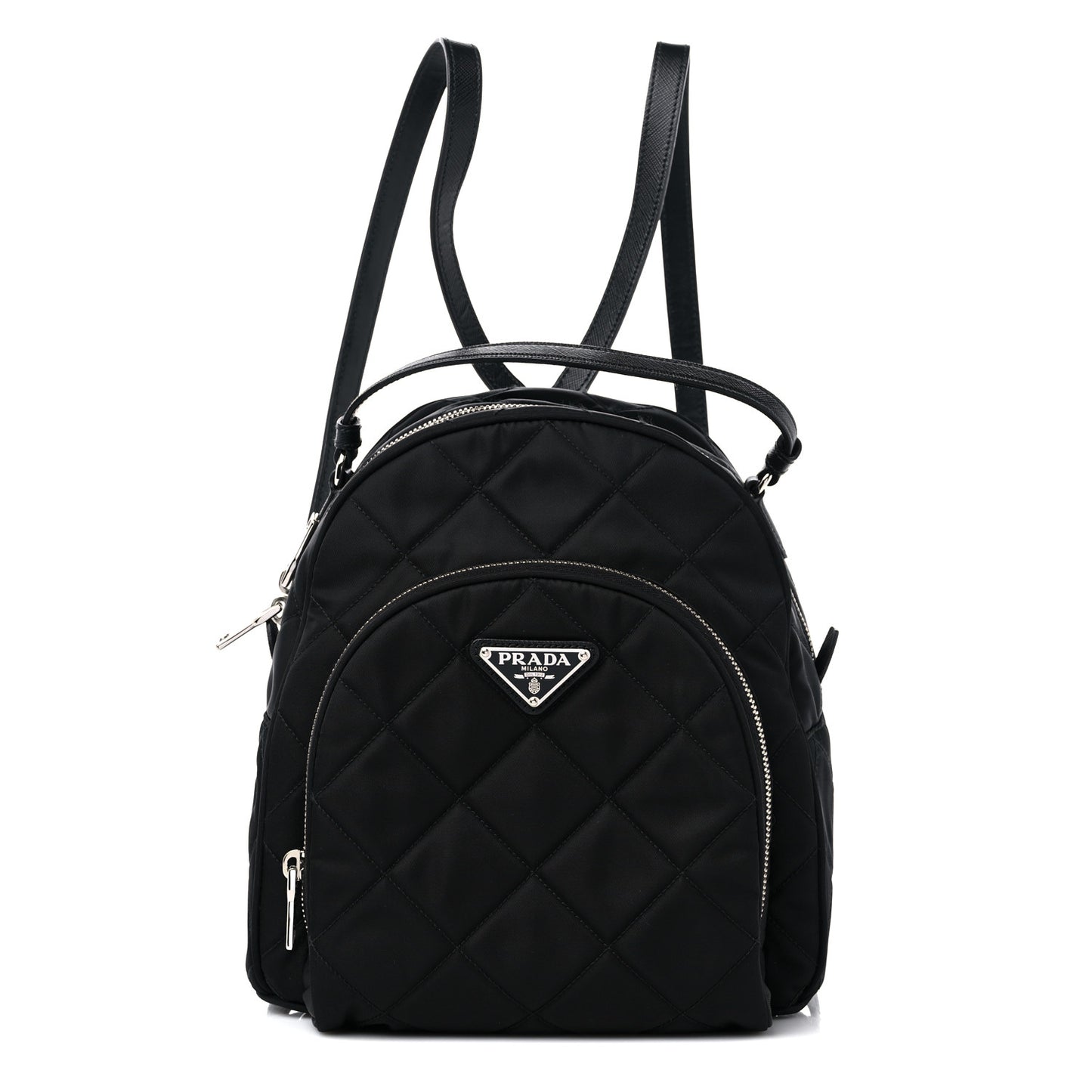 Nylon Tessuto Impuntu Quilted Backpack Black