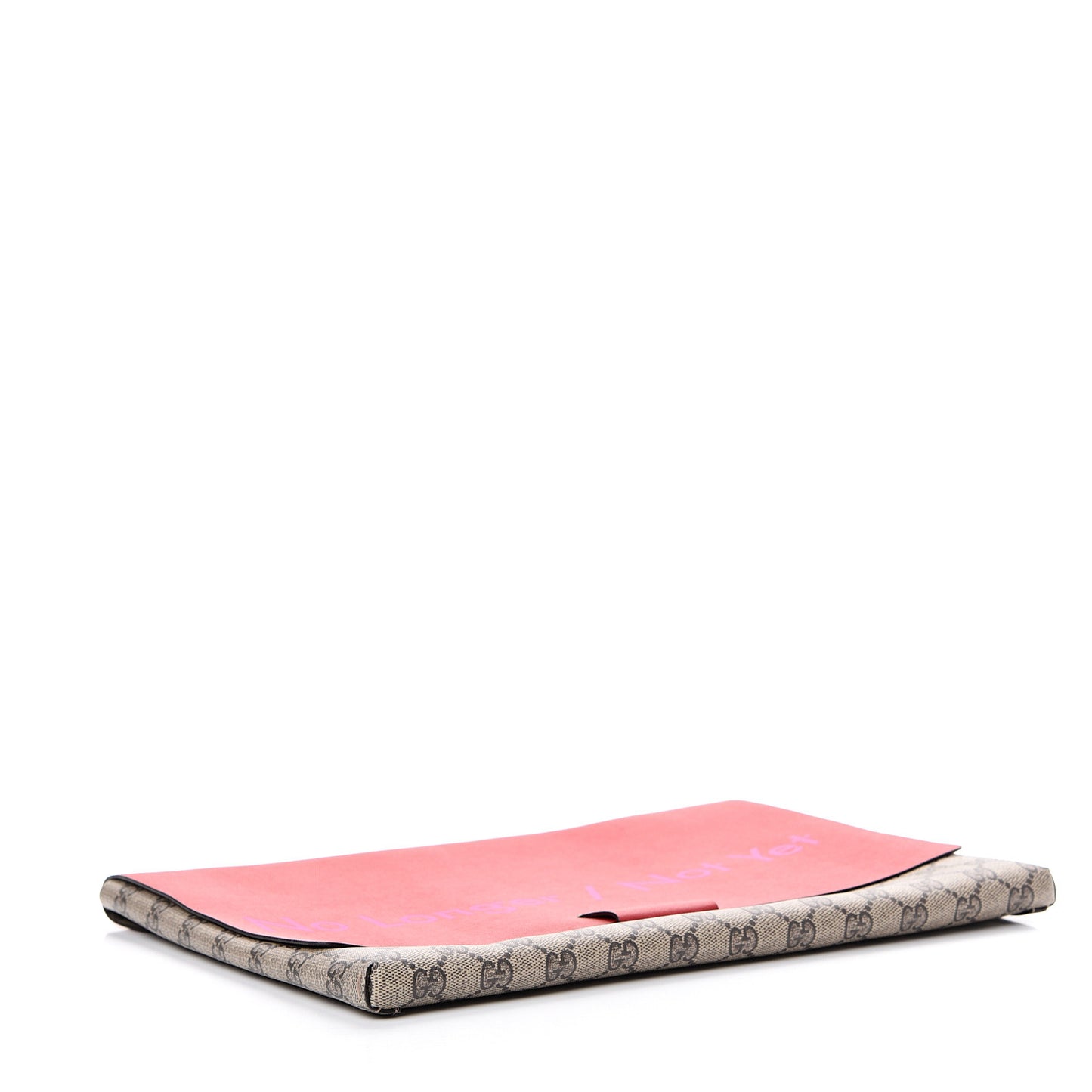 GG Supreme Monogram No Longer Not Yet Large Clutch Red