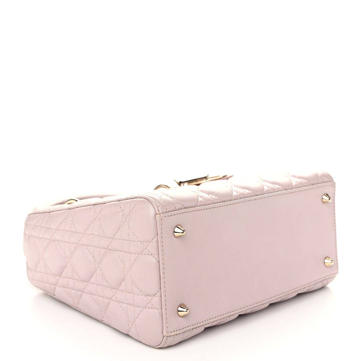 Pearly Lambskin Cannage Medium Lady Dior Lotus