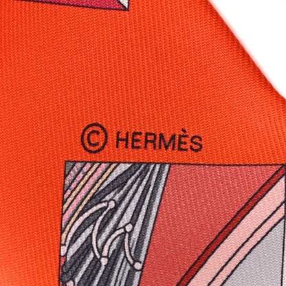 Hermes Silk Springs Springs Twilly Orange Bois de Rose 4 of 4