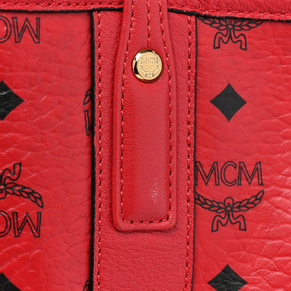 MCM Visetos Medium Liz Reversible Shopper Tote Ruby Red 24 of 31